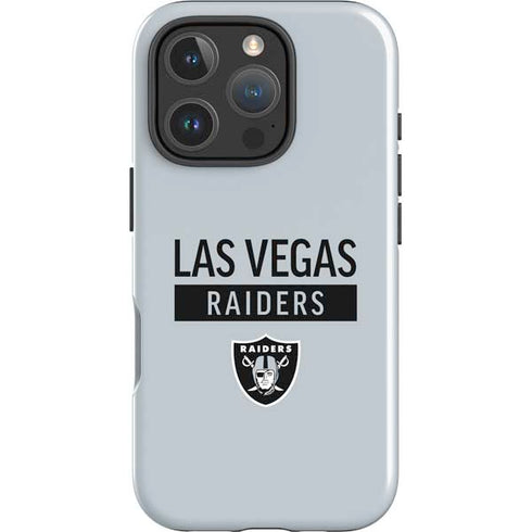 NFL Las Vegas Raiders Silver Performance Series iPhone 16 Pro Impact Case